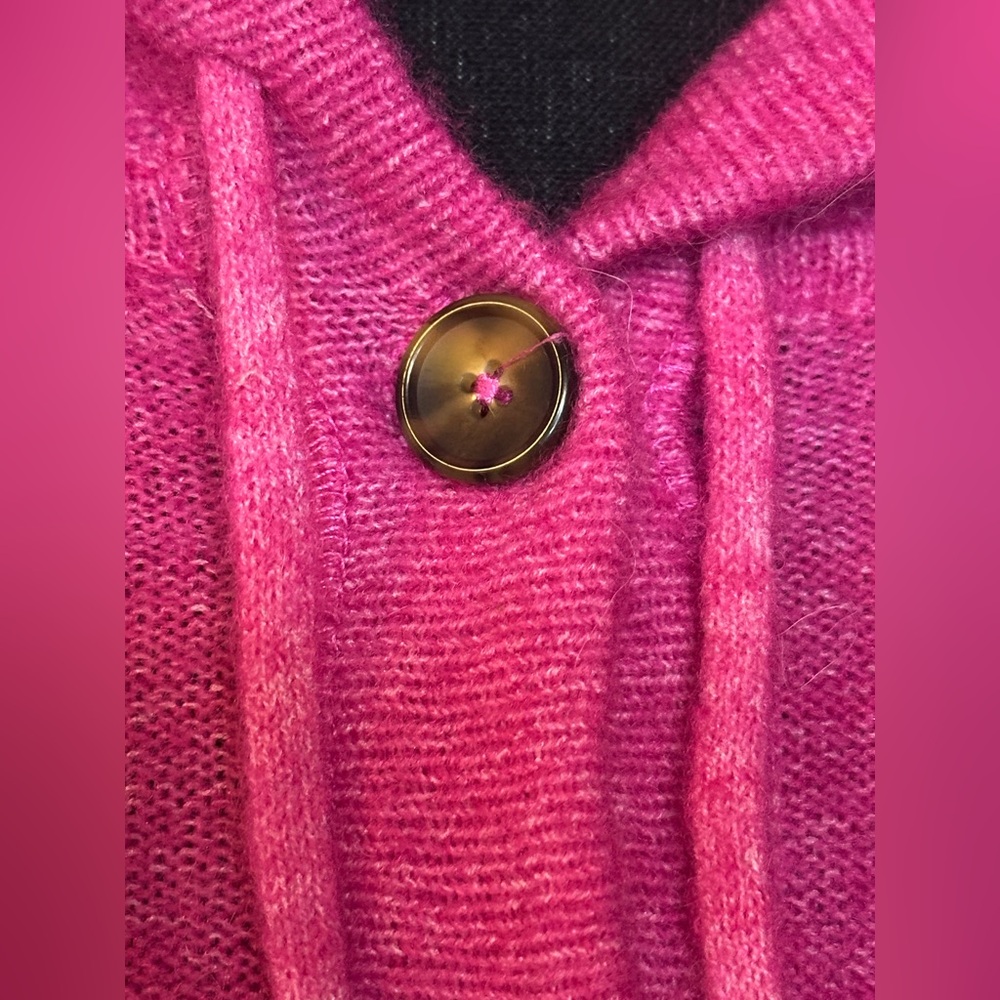 Free People Praline Cozy Henley (GUC; Hot Pink) - Picture 5 of 10